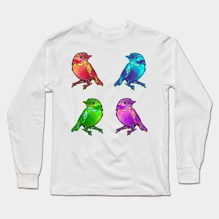 cute birds sticker pack collection Long Sleeve T-Shirt